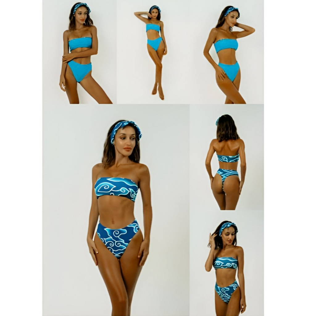 BANDA BANDEU TOP & NEIRA HIGHWAIST BOTTOM SET BIKINI SISKAEEE