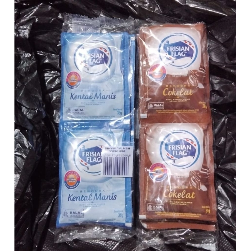 

Frisian flag susu kental manis, susu kental manis coklat, susu kental manis putih, susu, susu rencengan