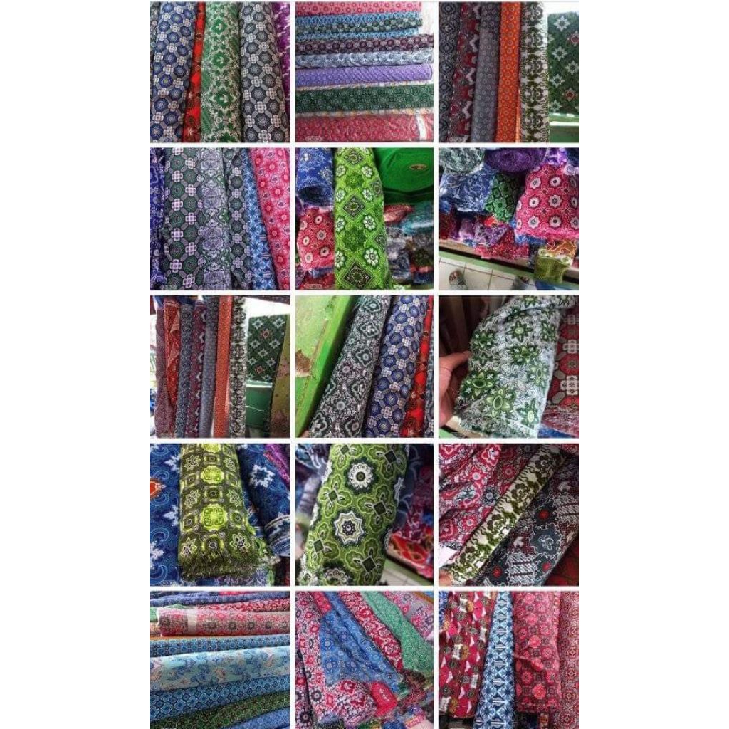 1 ROLL KAIN SERAGAM BATIK SEKOLAH ROLLAN / GULUNGAN. PER ROLL 80 YARD