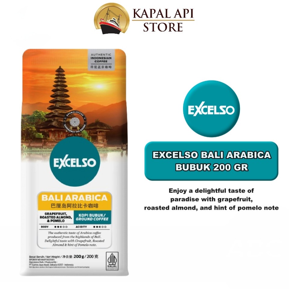

Excelso Bali Arabica - Bubuk Kopi 200 gr