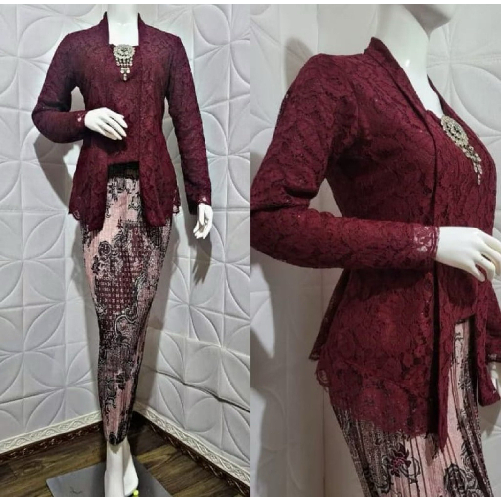 Setelan kebaya kutubaru LD 120 kebaya kutubaru lengan panjang kebaya kondangan dewasa remaja kebaya 