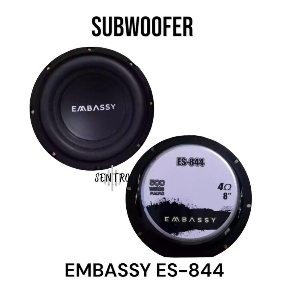 SUBWOOFER 8 Inch 5 Watt EMBASSY ES844 DOUBLE COIL MAGNET BESAR KODE H5H7