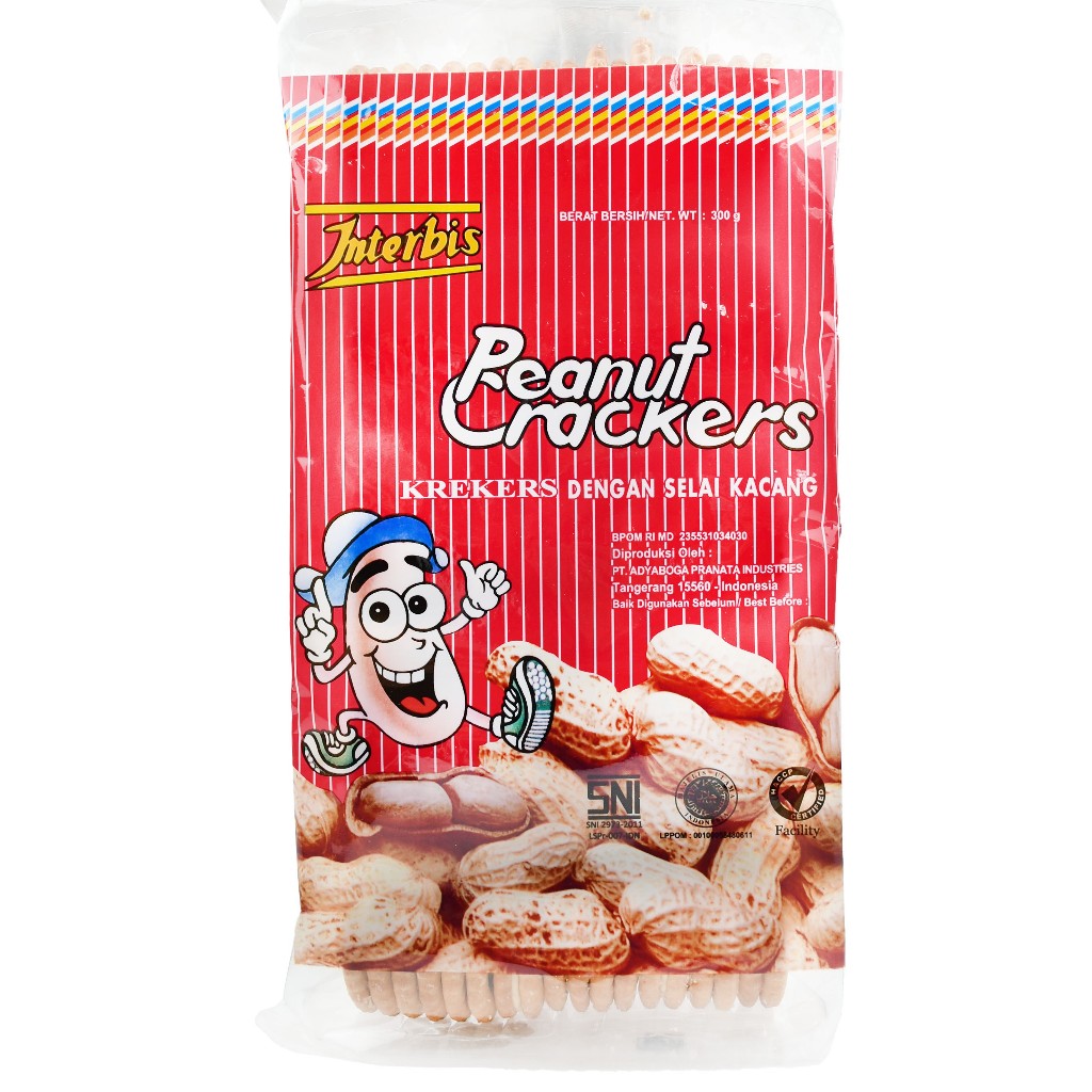 

Biskuit Krekers Rasa Kacang & Selai Nanas INTERBIS Peanut Pinnaple Crackers
