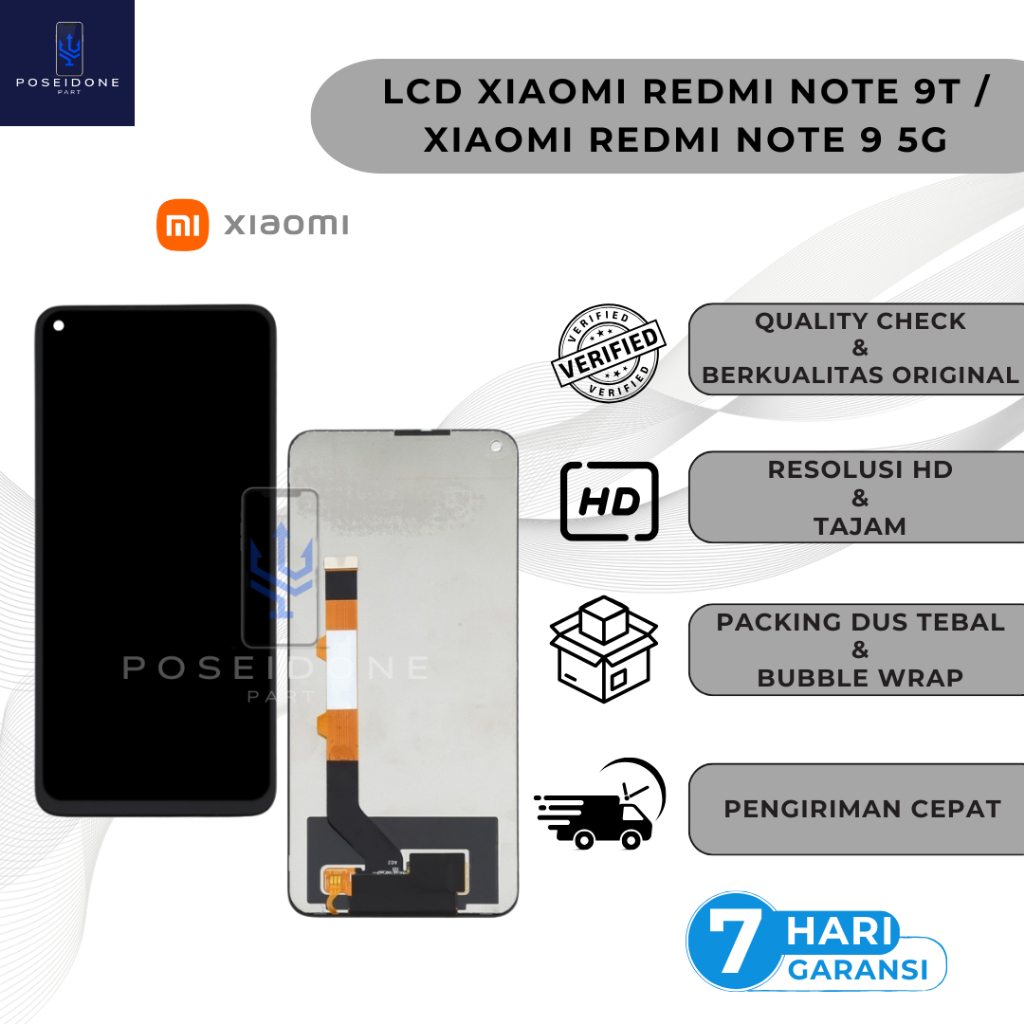 LCD REDMI NOTE 9T / NOTE 9 5G / XIAOMI REDMI NOTE 9T / XIAOMI REDMI NOTE 9 5G FULLSET COMPLETE