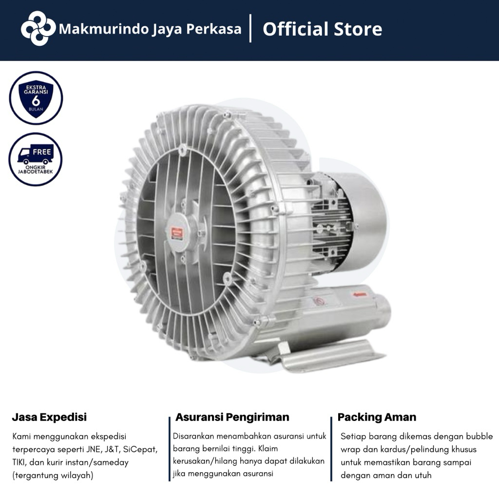 Ring Blower 10Hp Rotor Tambak Ipal Vortex ROTOR HB-7500 RING BLOWER