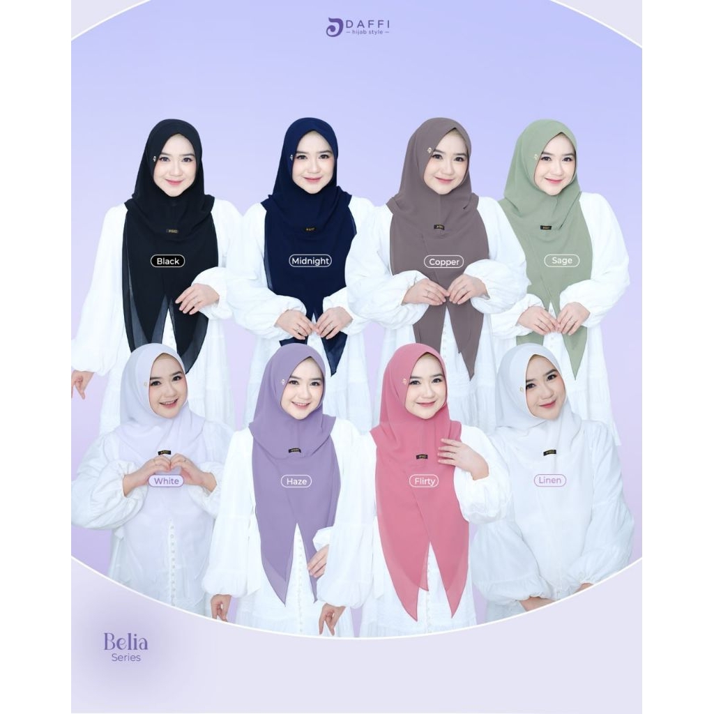BELIA HIJAB INSTAN JILBAB HOODIE DAFFI HIJAB TERBARU