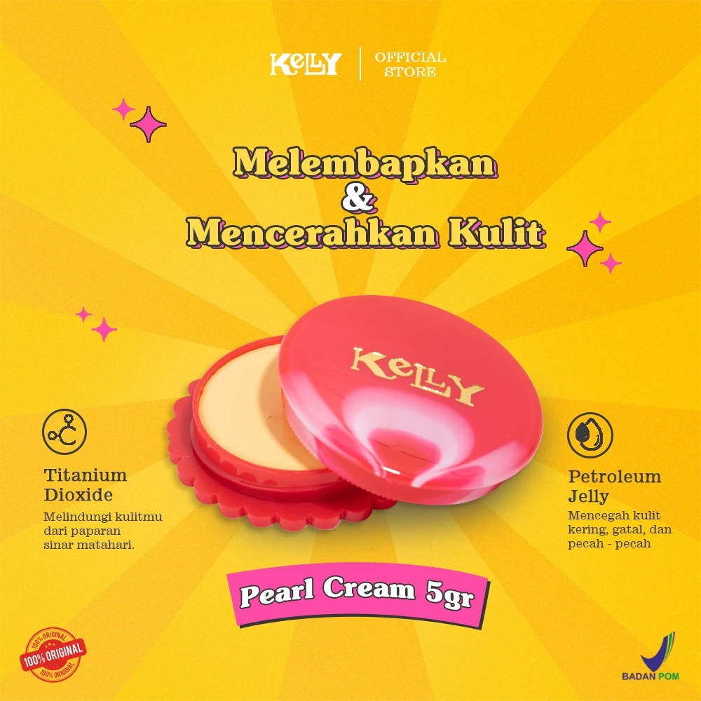 ✿ Harvestory ✿ Kelly Pearl Cream 5gr Original BPOM / Bedak Cream Kelly Original BPOM
