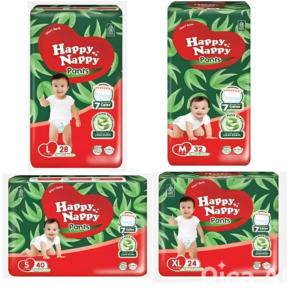 HAPPY NAPPY PANTS / PAMPERS CELANA / POPOK CELANA /PAMPERS ANAK / S40 M32 L28 XL 24
