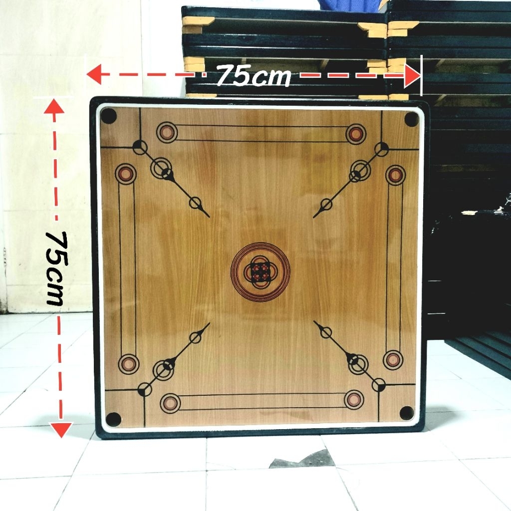 karambol sedang ukuran 75cmx75cm bonus biji karambol dan bubuk kristal