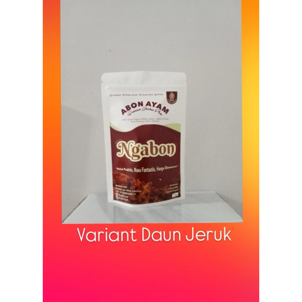 

Abon Ayam (Ngabon) Rasa Daun jeruk 75 gr