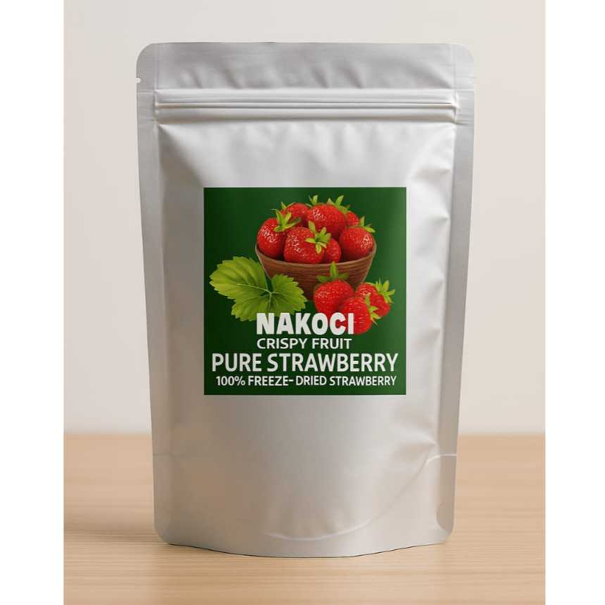 

LAGI VIRAL !! NAKOCI Freeze Dried Strawberry - Snack Buah Kering Stroberi Premium 50gram