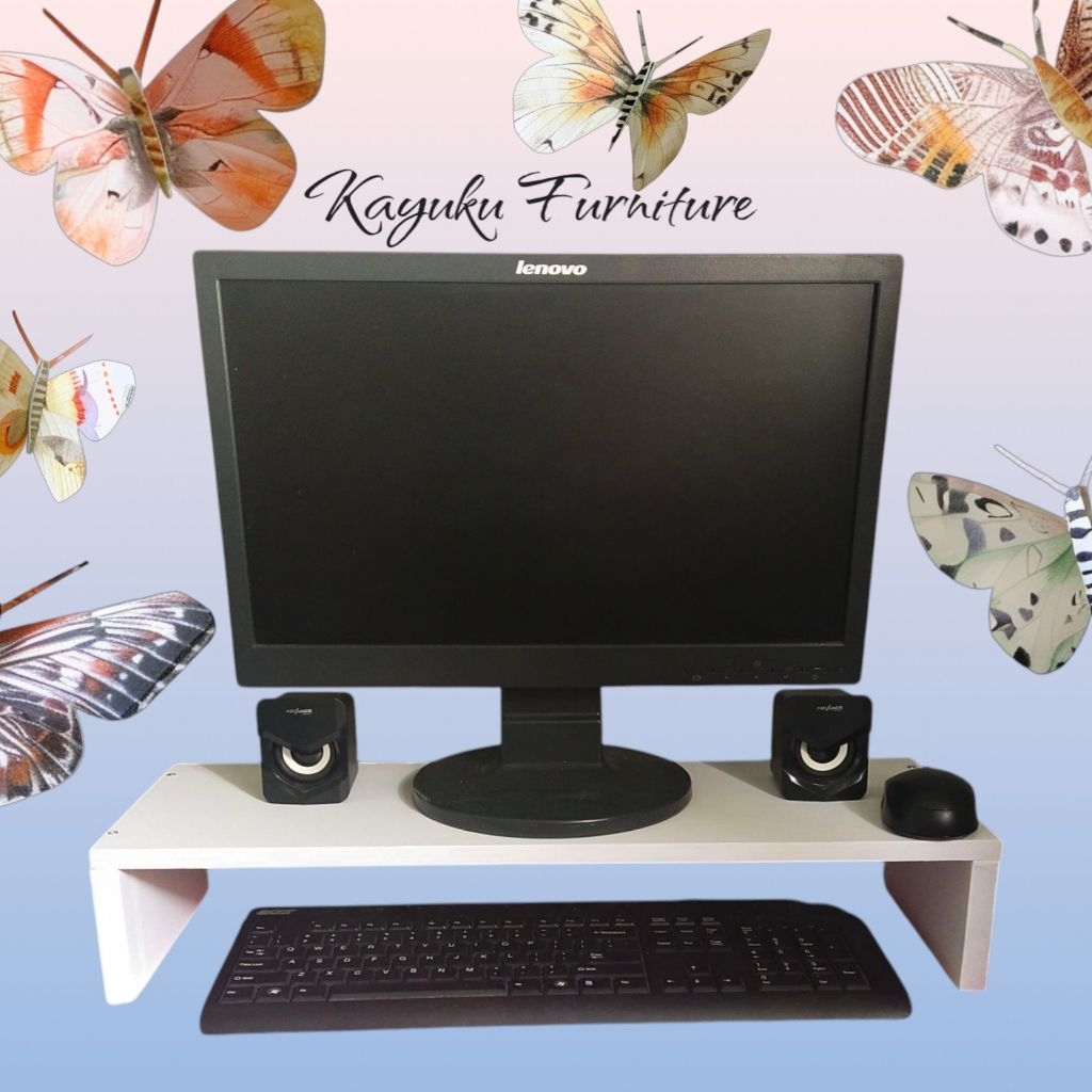 Dudukan layar monitor komputer PC portable/dudukan laptop /rak meja komputer murah estetik