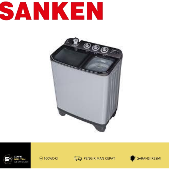 MESIN CUCI SANKEN 10KG (TW-1125-GWB) TUTUP KACA