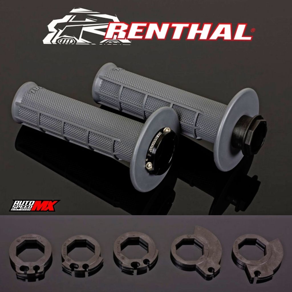 RENTHAL LOCK ON GRIPS HALF SOFT MEDIUM/ SARUNG STANG MOTOROSS/ ENDURO