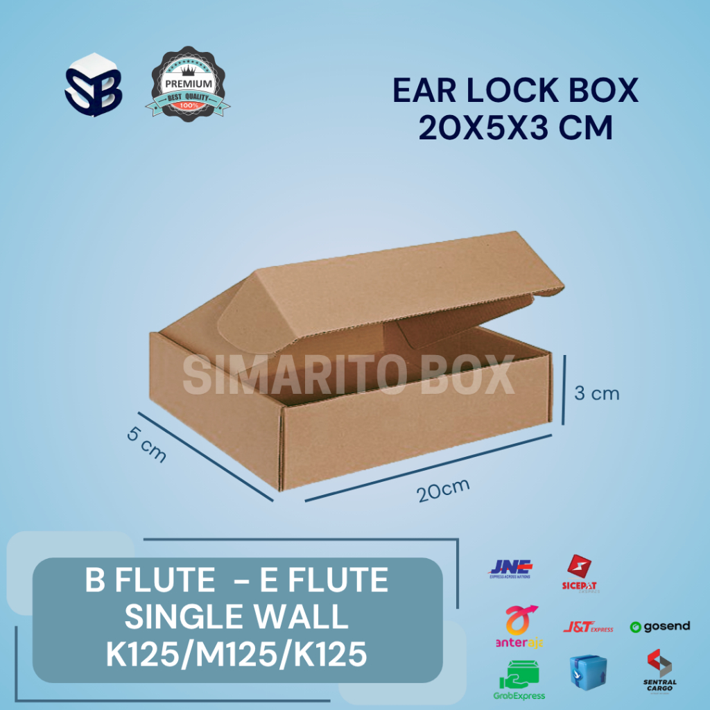 

Kardus Ear Lock Coklat 20x5x3cm – Tebal & Kuat | Packing Barang / Hampers | Bisa Custom Cetak
