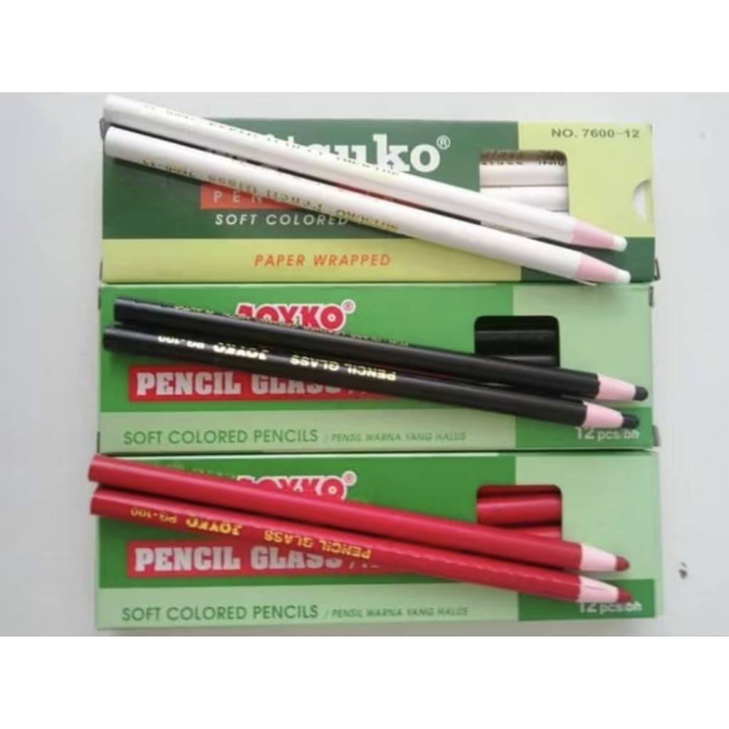 

Pensil Glass / Pensil Kaca Joyko Warna Putih Per Pack 12 PCS
