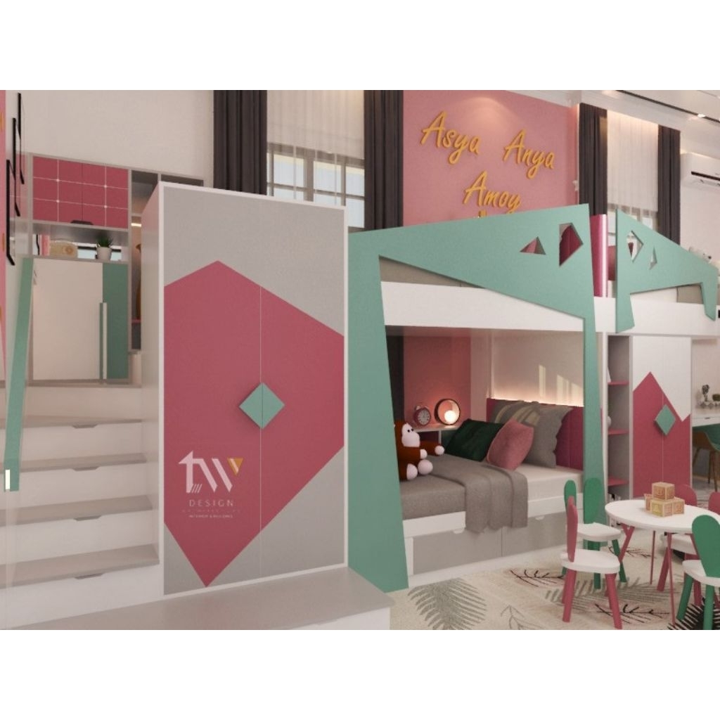 JASA DESAIN ARSITEK 3D INTERIOR HUNIAN • INTERIOR KAMAR ANAK • INTERIOR RUMAH • INTERIOR APARTEMEN