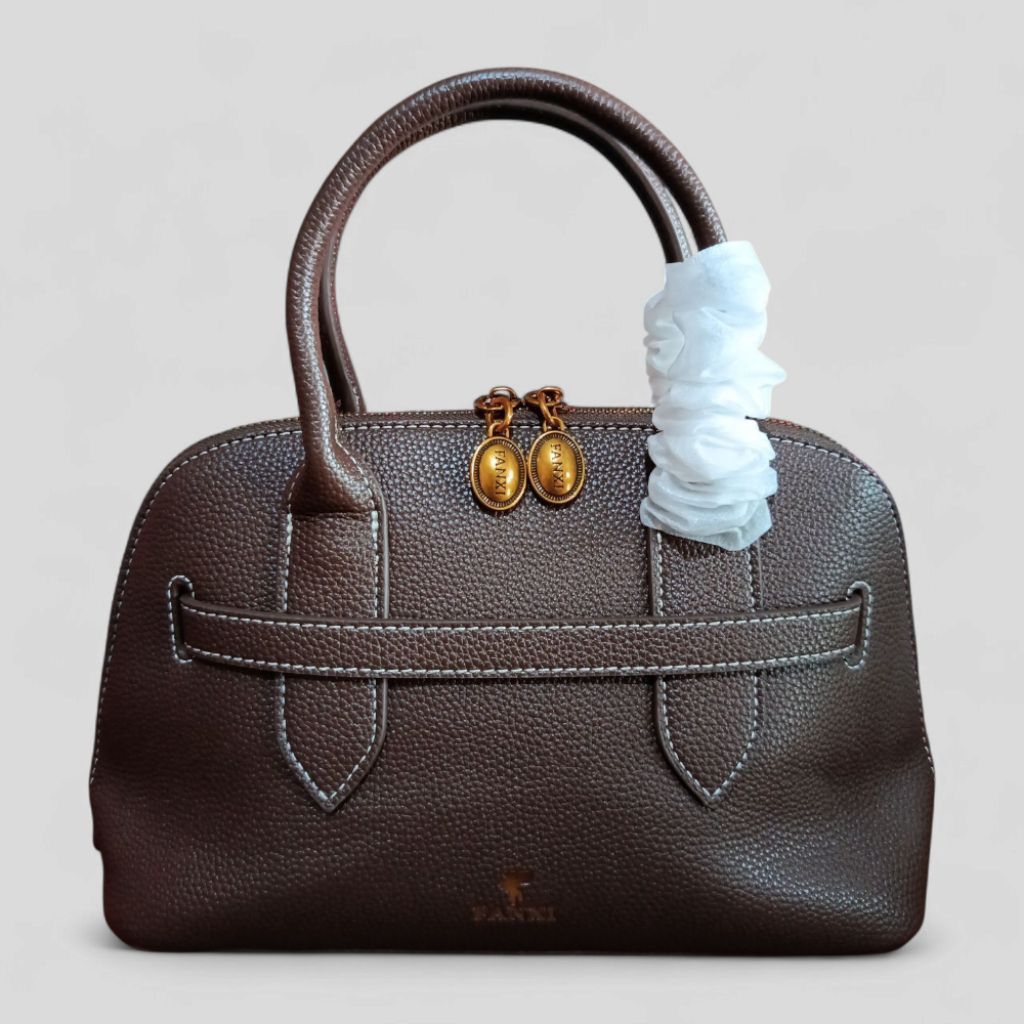 Fanxi #0063 Brown - [READSTOCK] - Tas Kerja Wanitq - Tas Pesta - Tas Kondangan - Tas Premium