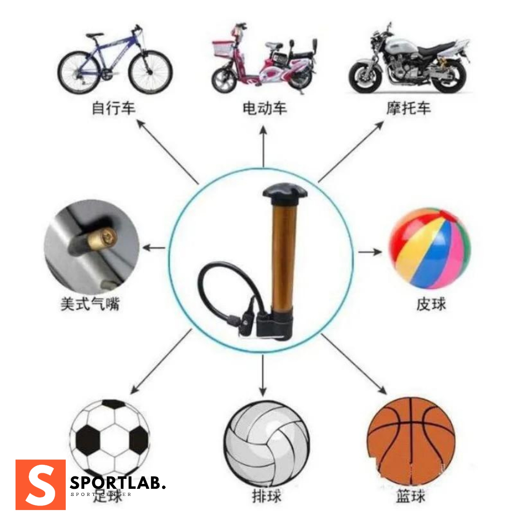 bola sepak bola voli pompa untuk bola