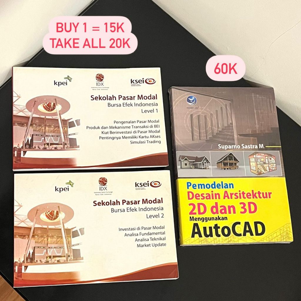 NEW & PL Buku Sekolah Pasar Modal & Buku Pemodelan Desain Arsitektur
