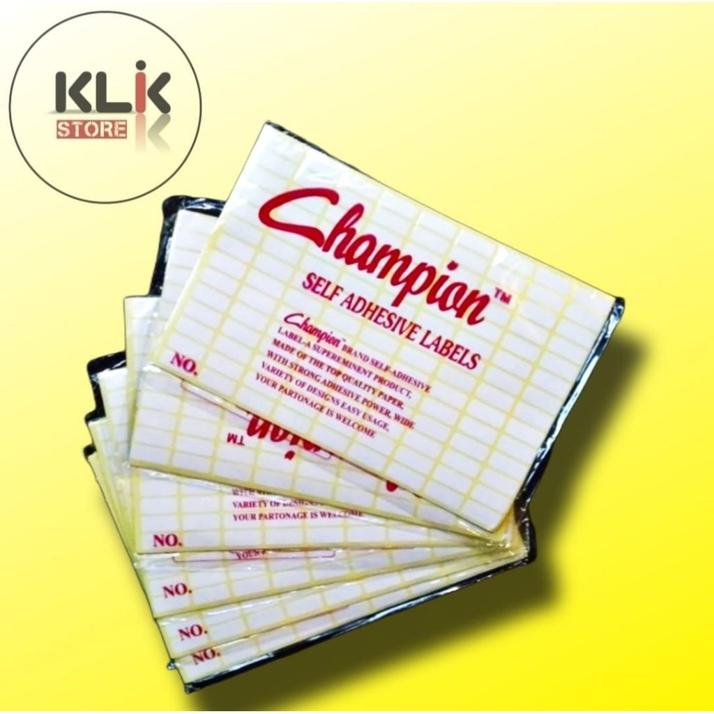 

(Set / 7 lembar) Label Harga No 112 Champion / Stiker Label Nama Undangan