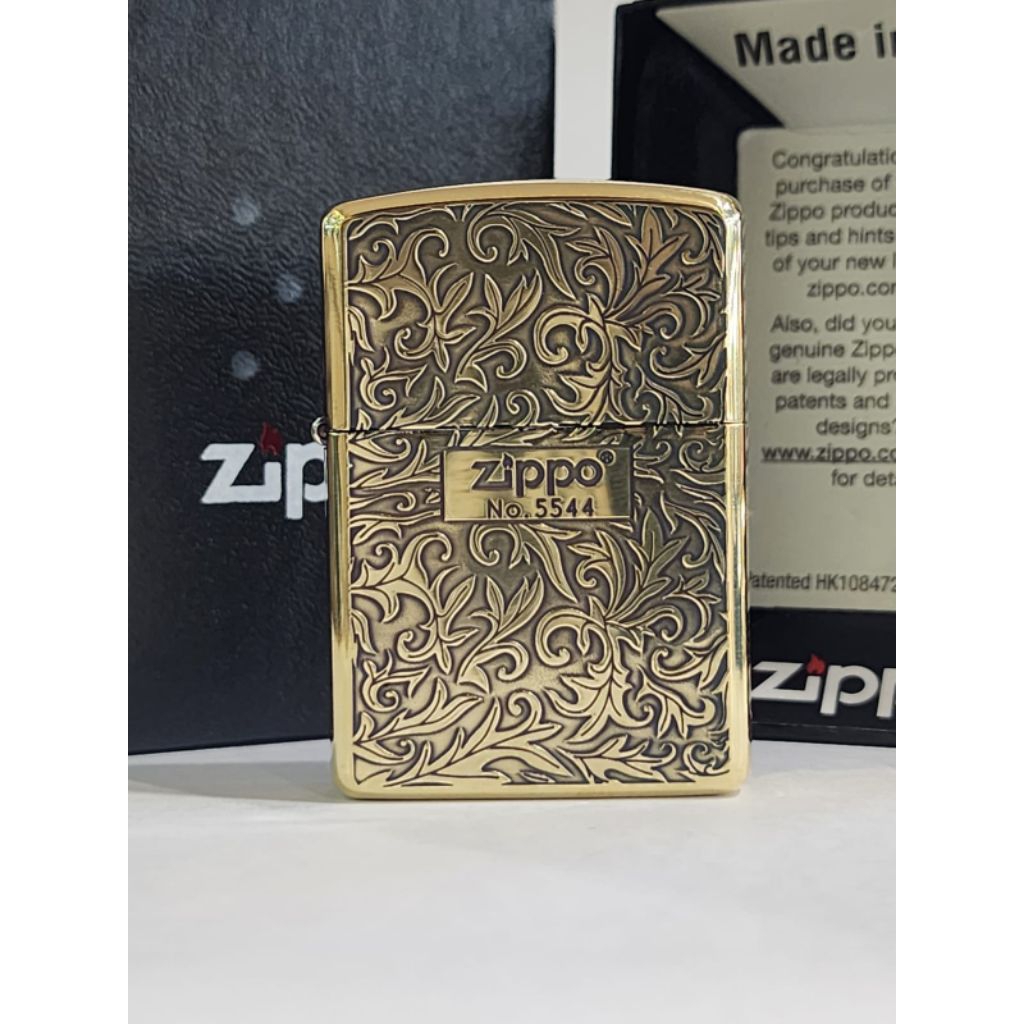 Original Zippo Armor Floral Arabesque Gold Limited Edition