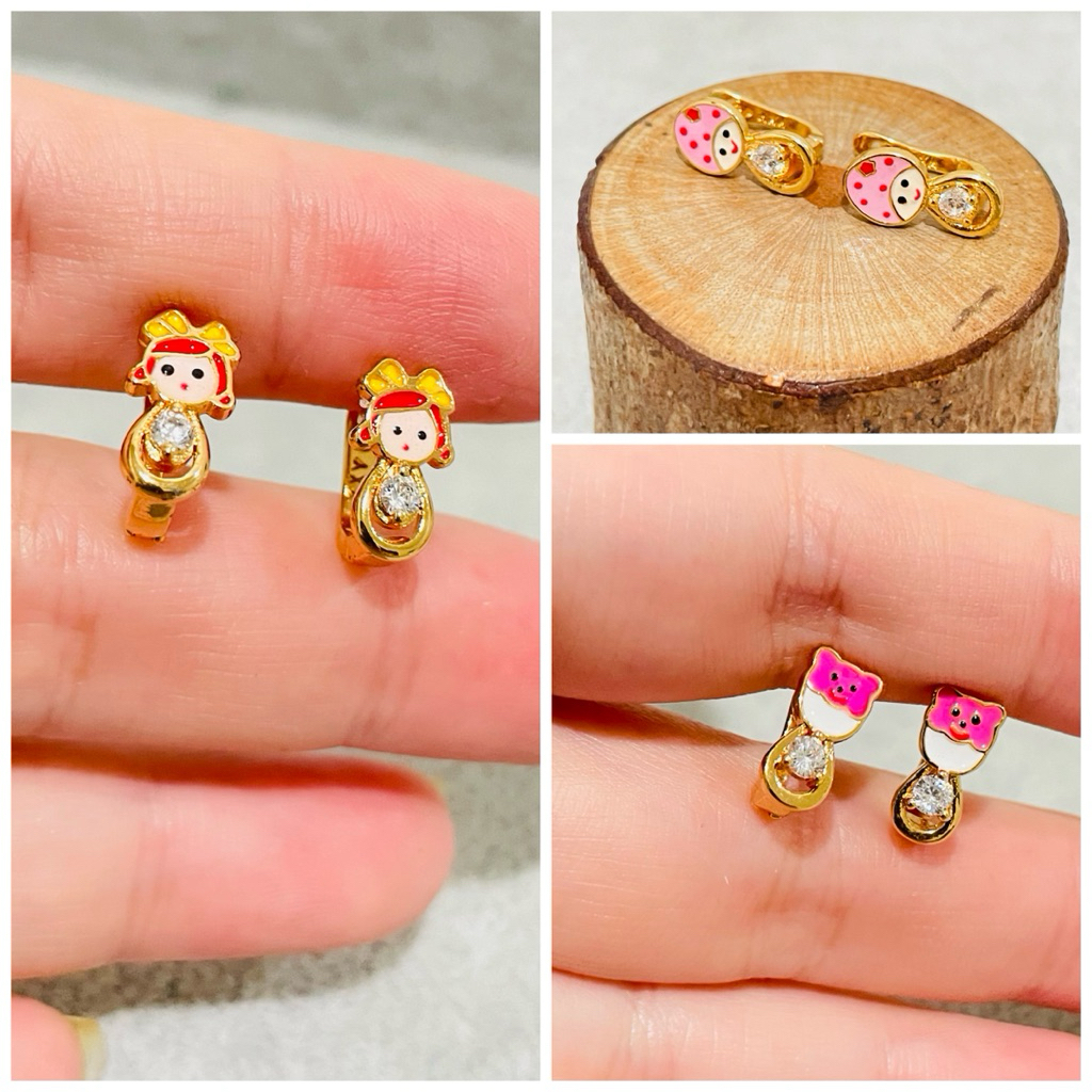 Anting jepit Anak karakter lucu Yaxiya