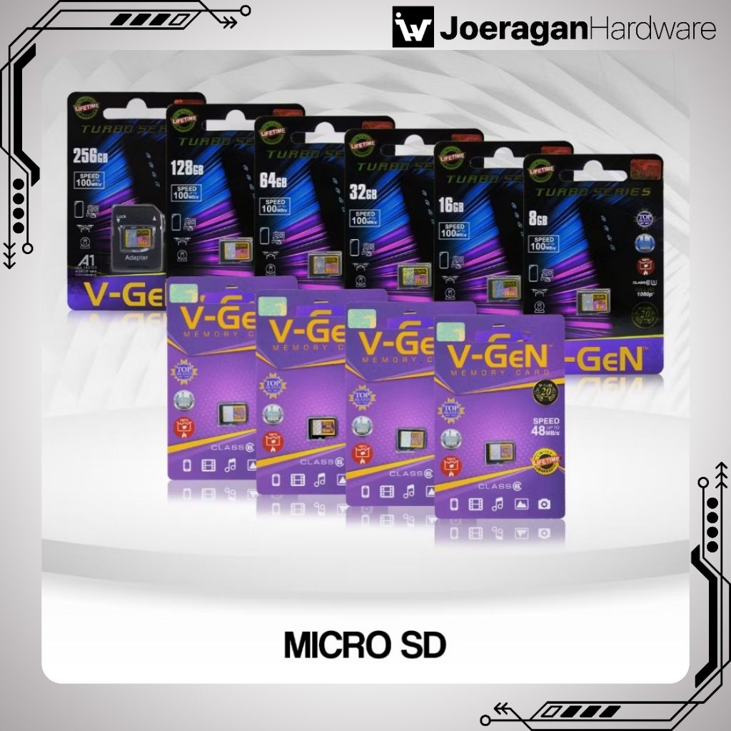 MicroSD 4gb 8gb 16gb 32gb 64gb 128gb 256gb Turbo V-GeN | Micro SD vgen class 6 / 10  Class6 Class10