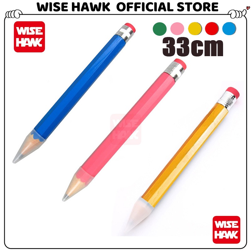 

WISE HAWK 33 CM Mainan Pencil Pensil HB Pensil Kayu Besar Kreatif Alat Tulis Jumbo Pencil Dekorasi