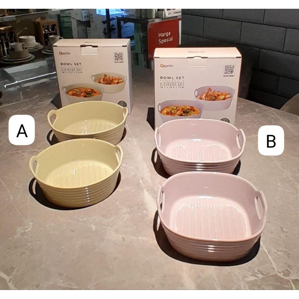 Informa serving bowl keramik set 2pcs hyunki