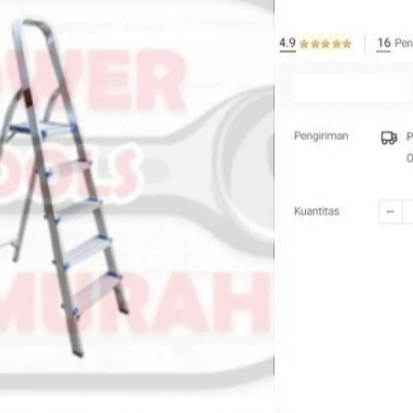 

MOLLAR Tangga ALUMUNIUM 3 Step - 7 step Tangga Lipat Rumah Ladder