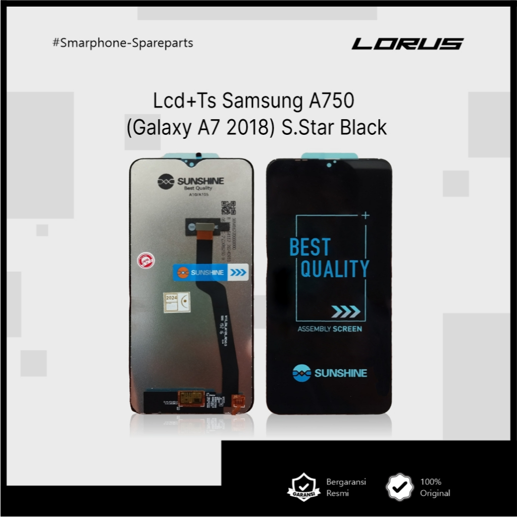 Lcd+Ts Samsung A750 (Galaxy A7 2018) S.Star Black