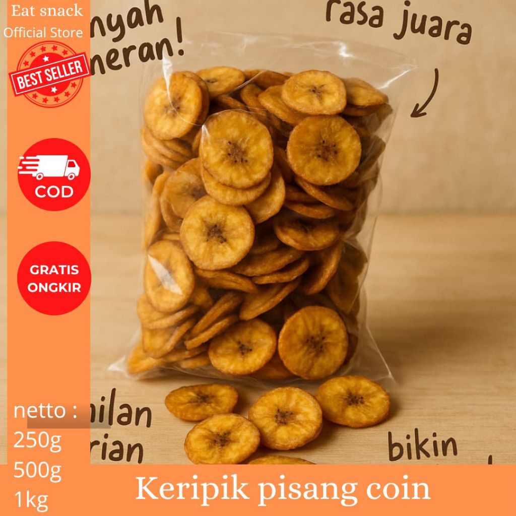 

pisang dolar manis/pisang coin 250GR,500GR,1Kg