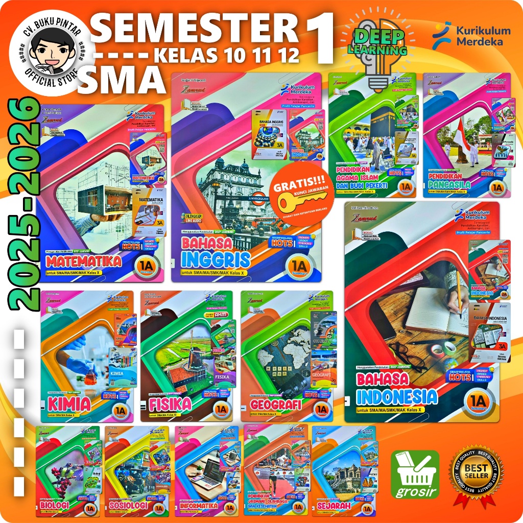 LKS SMA SMK KELAS 10 11 12 SEMESTER 1 2025-2026 Deep Learning KURIKULUM MERDEKA | Zamrud PUTRA NUGRA