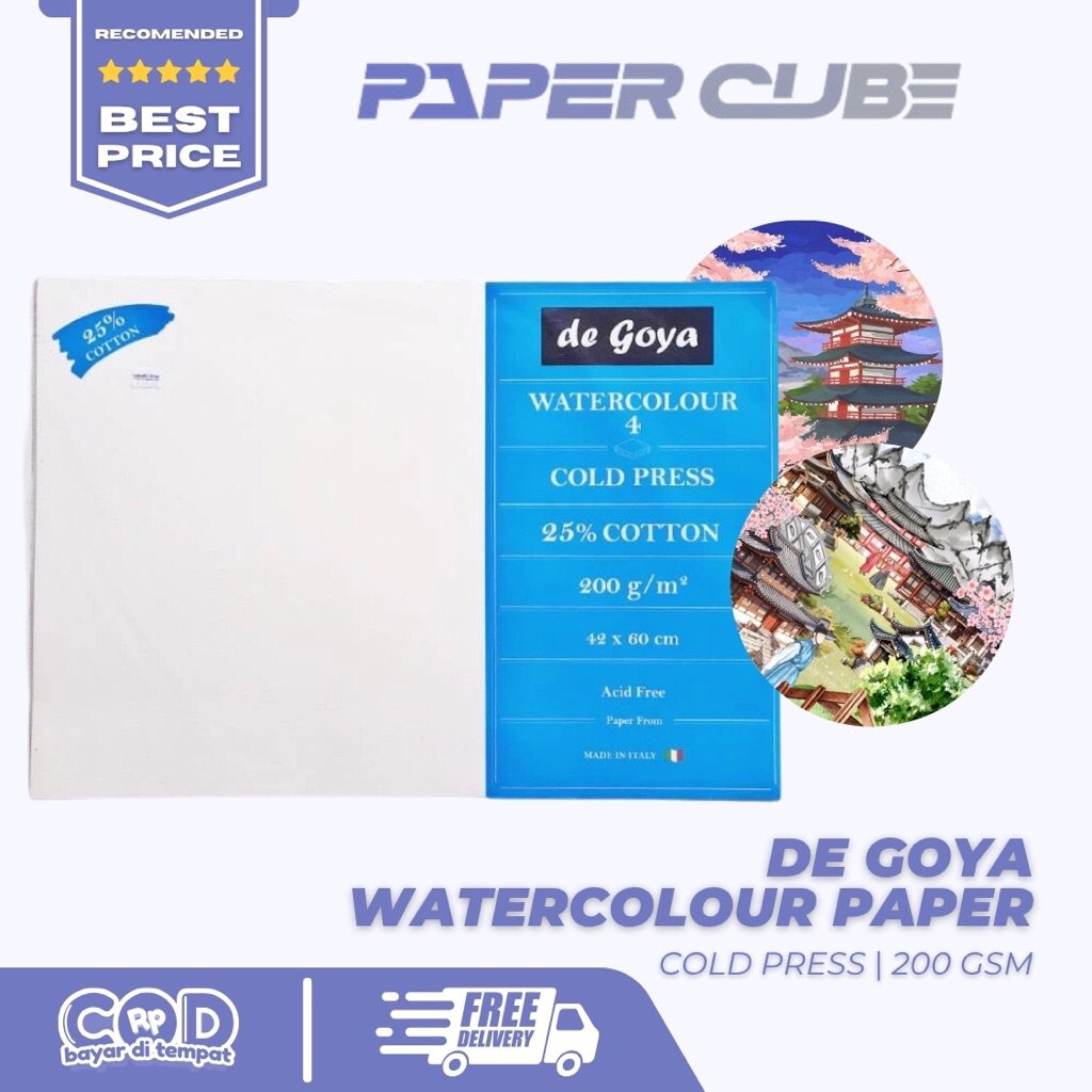 

DE GOYA WATERCOLOUR PAPER | KERTAS GAMBAR 200 GSM COLD PRESS