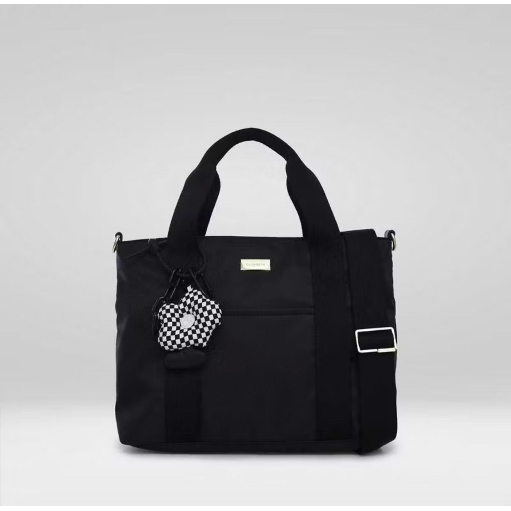 Preloved milik pribadi Tas Elizabeth Handbag Hitam Viral Nilon Anti Air Modis Original Ori Premium K