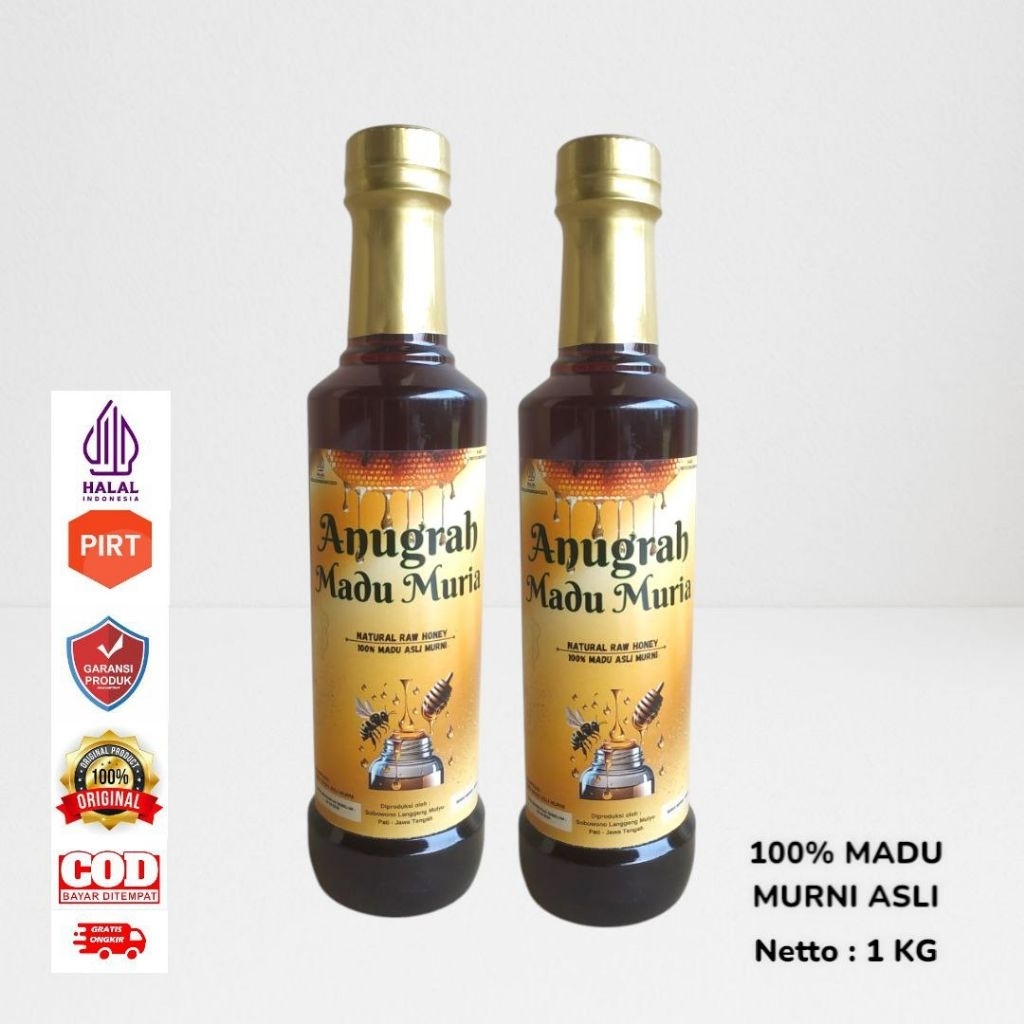 

Madu Murni Asli 1 KG Original 100% Super Premium Full Nektar Bunga Alami Pure Natural Raw Honey