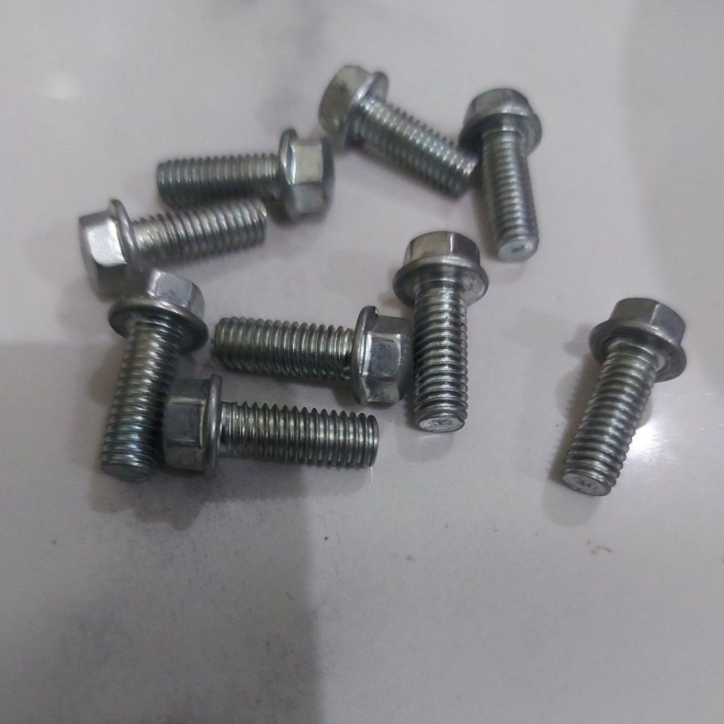 Baut Flange Block M6x15 Kunci 8 Flange Bolt M6x15 Kunci 8