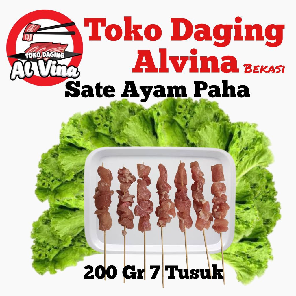 

Sate Ayam Paha 200 Gr 7 Tusuk + Bumbu Oles Bakar toko daging alvina