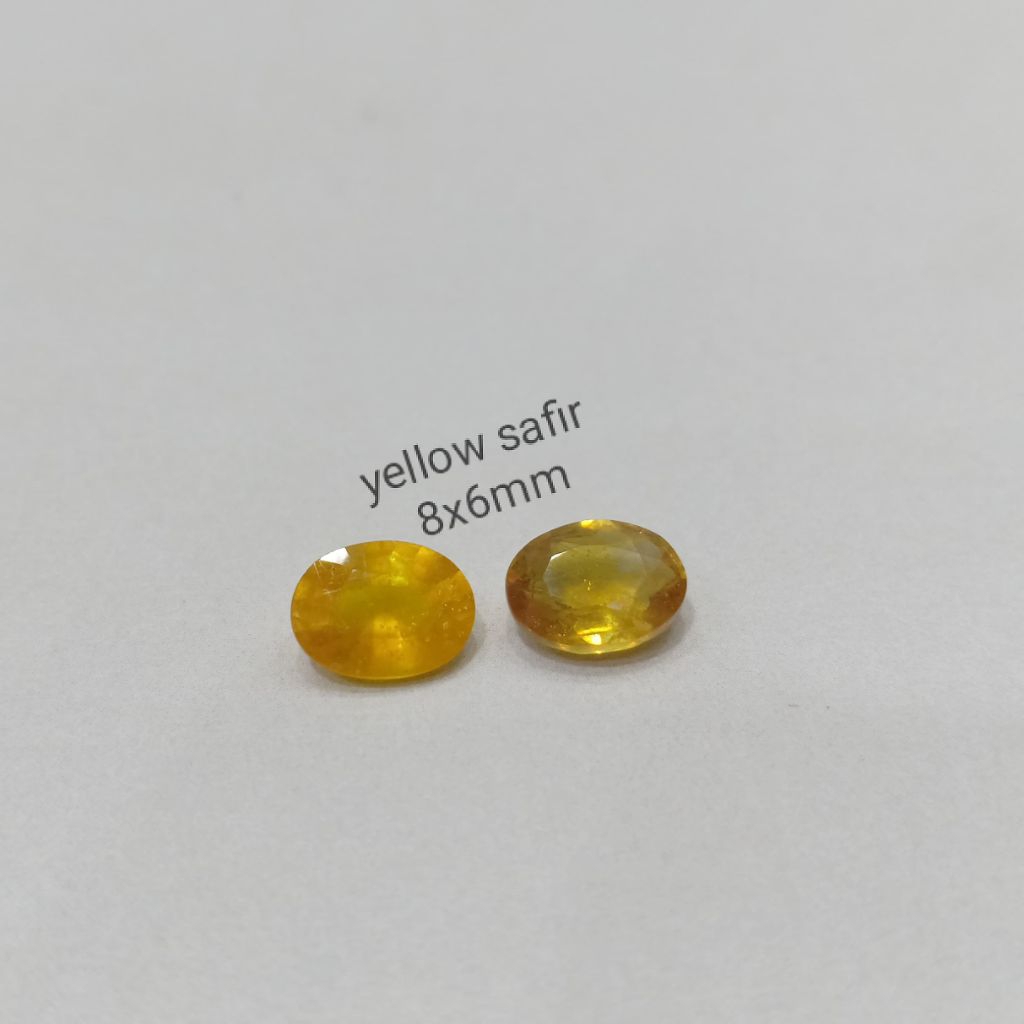 batu pertama natural yellow safir yakut asli