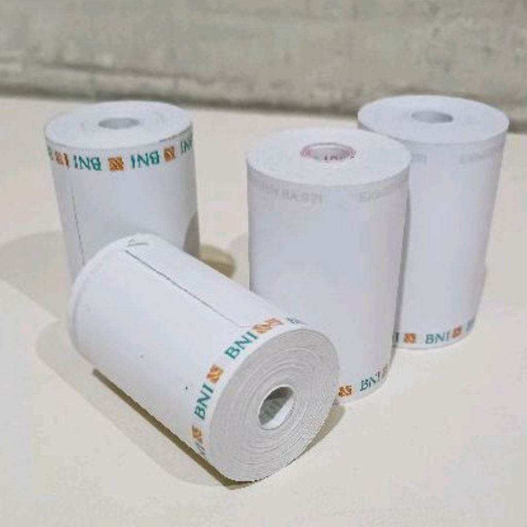 

kertas kasir thermal EDC logo bank bni 57/58×30mm paket 10roll