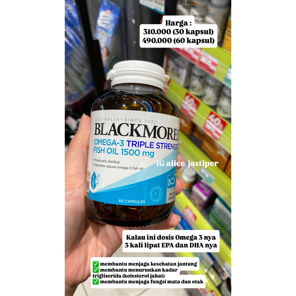 Blackmores OMEGA-3 TRIPLE STRENGHT FISH OIL