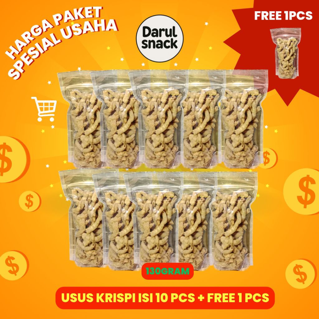 

Paket usaha usus krispi isi 10pcs + bonus 1pcs
