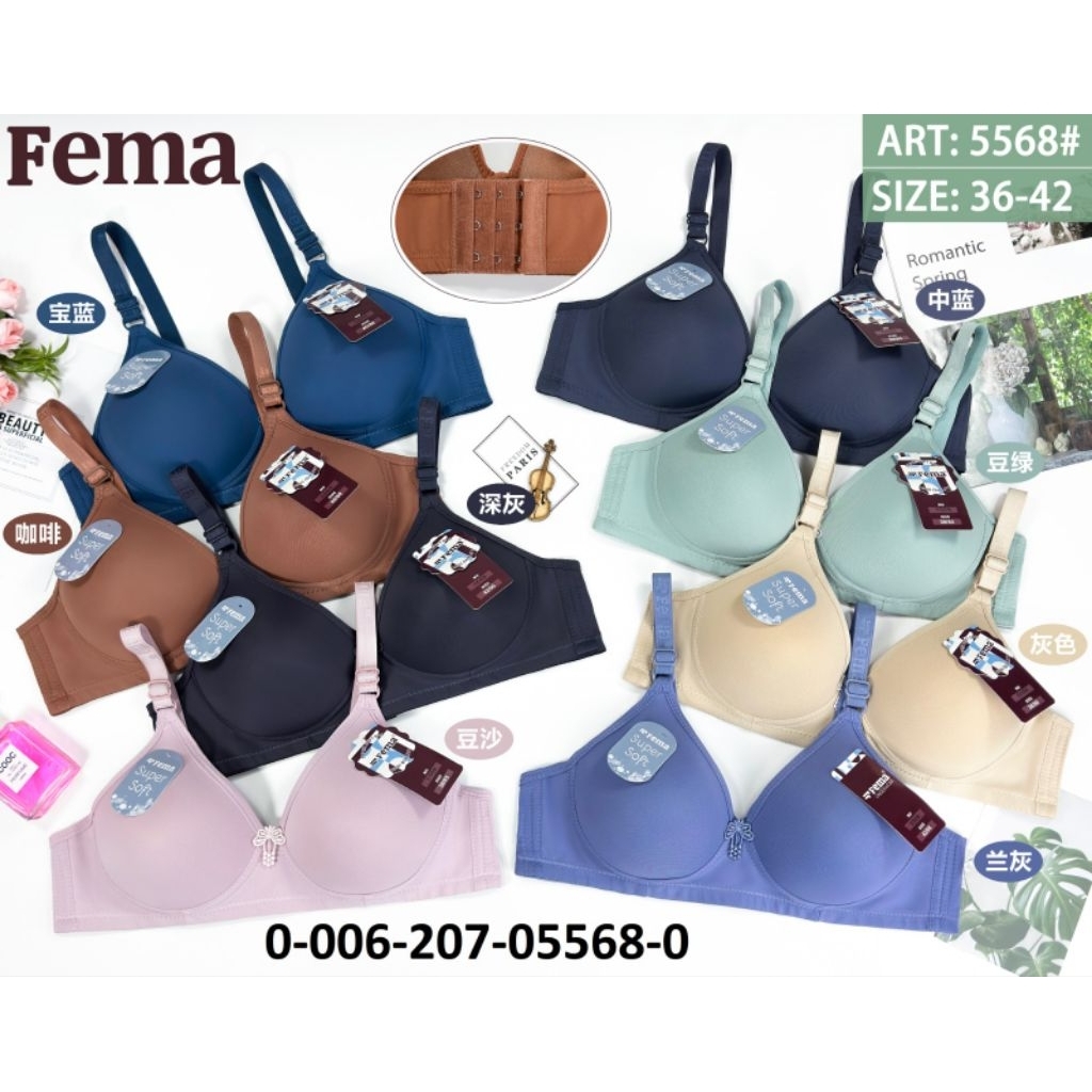 BRA FEMA 5568/BRA SUPERSOFT CUP B TANPA KAWAT KAIT 3