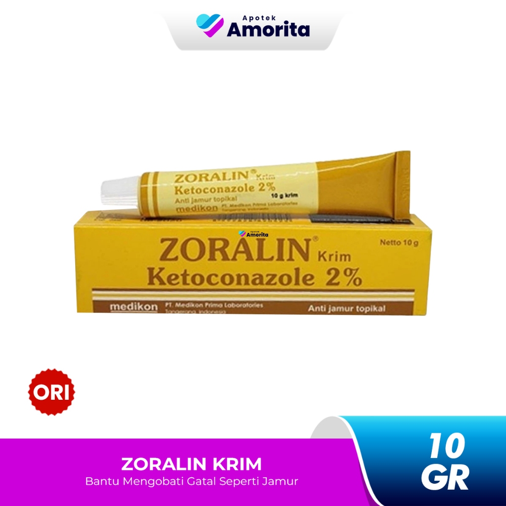 Zoralin 2% Krim 10 gr - Obat Gatal Jamur