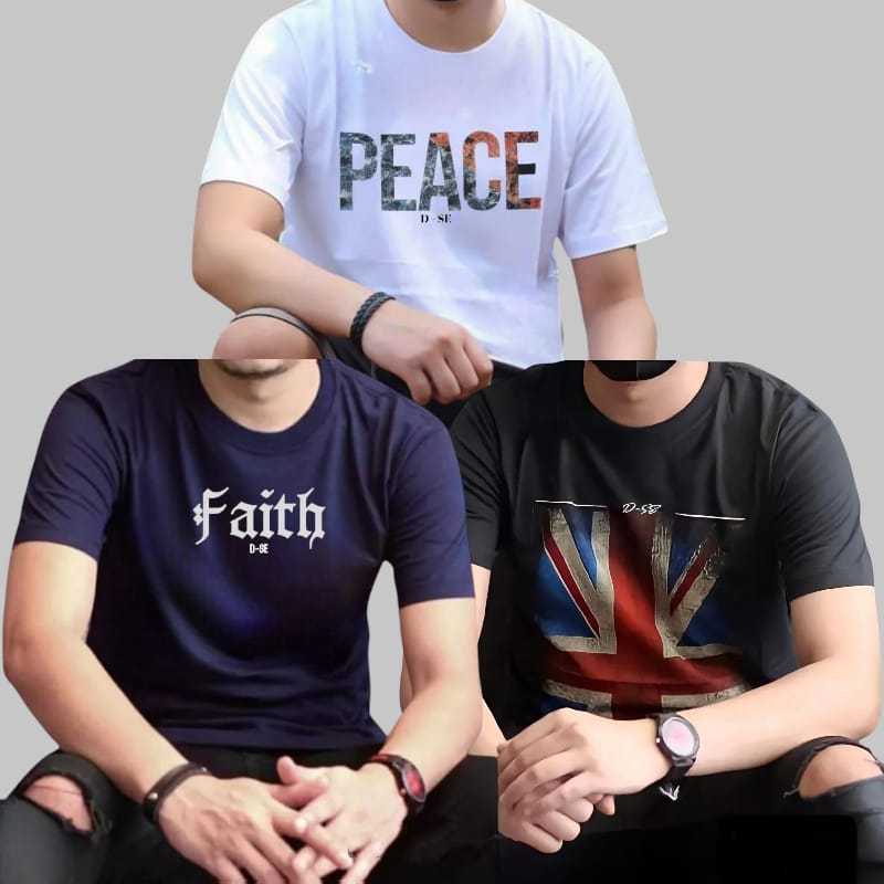 kaos d-se  atasan cowok Paket 3pcs Lengan Pendek T-shirt Distro Original