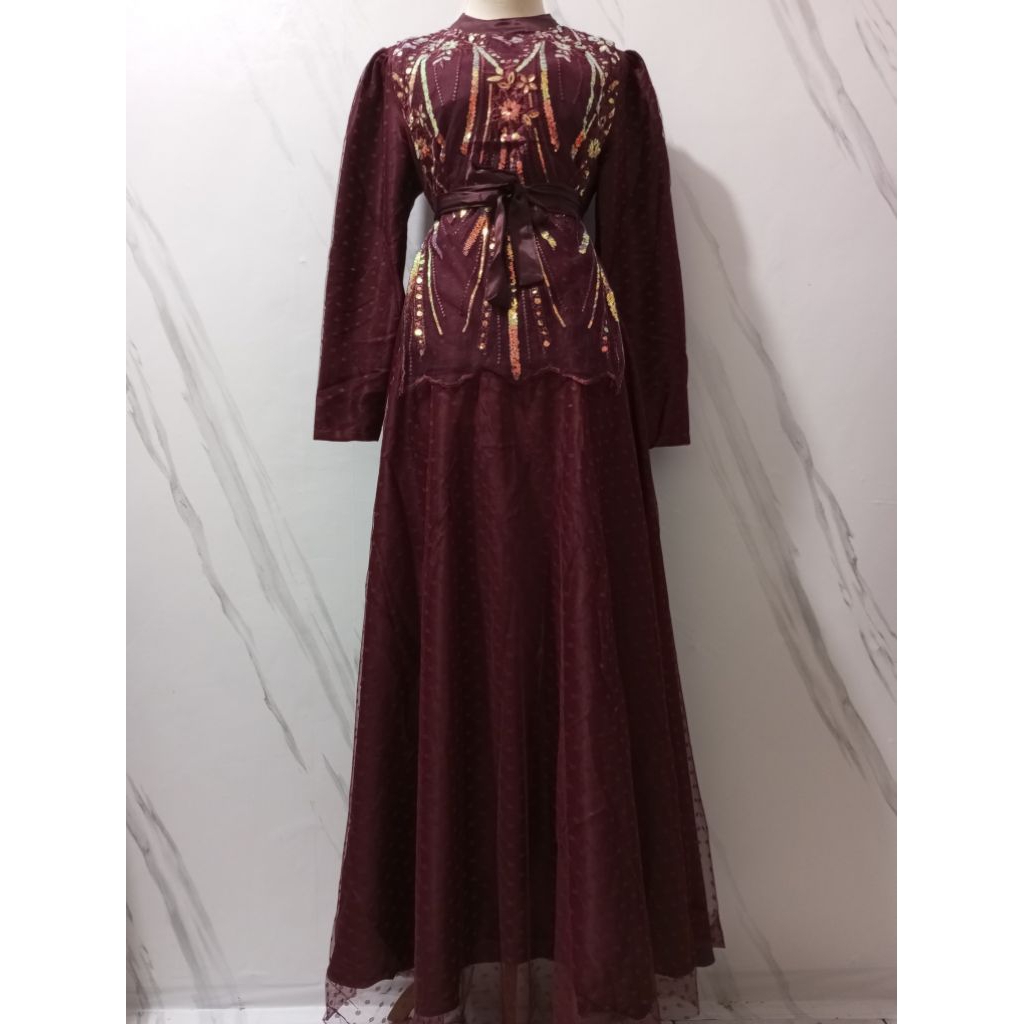 Seragam Pesta Gamis Merah Marun / Seragam Bridesmaids