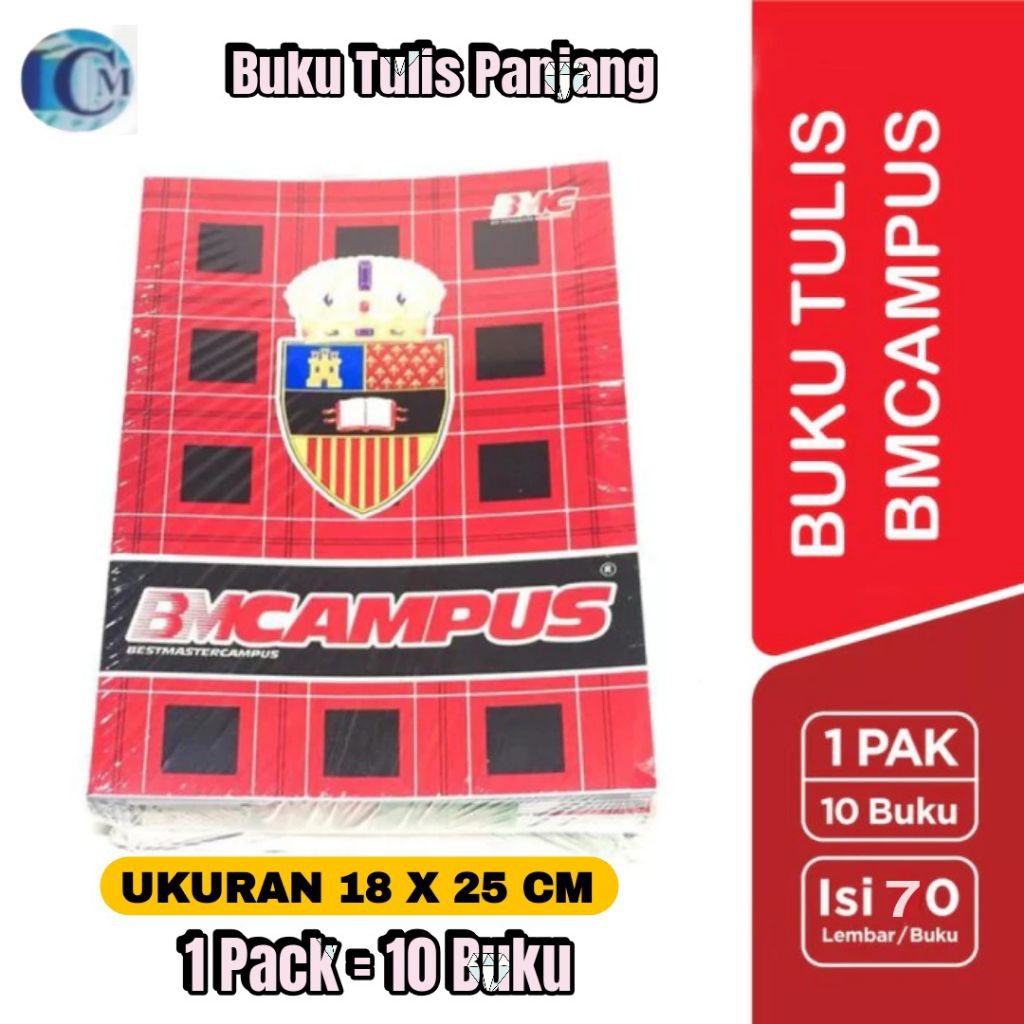 

BUKU TULIS CAMPUS ISI 70 LBR 1 PACK BMC (10 BUKU)