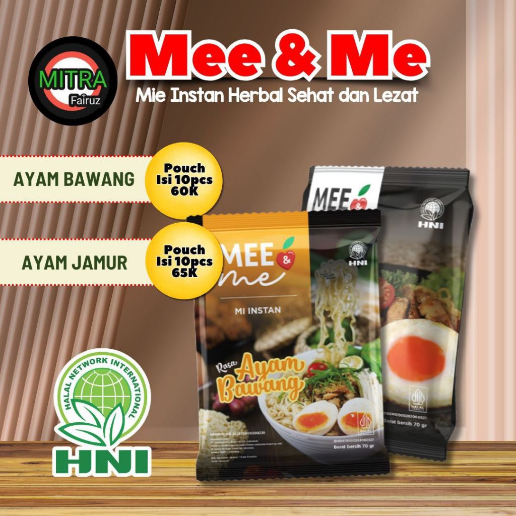 

MEE & MI INSTAN Rasa Ayam Jamur dan Ayam Bawang Mie Sehat Rendah Gluten Dan Non MSG Tanpa Pengawet