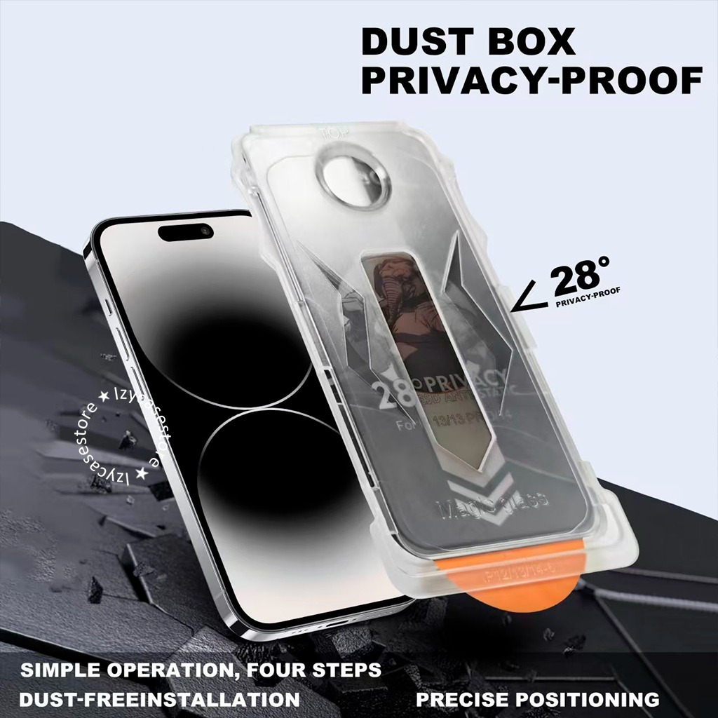 PREMIUM DIINAMI MAGIC BOX tempered glass anti gores iphone 11 12 13 14 15 16 X XR XS MAX Pro Max Plu